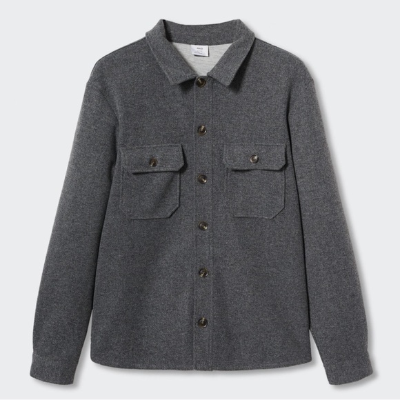 MANGO Textured Overshirt - Picture 6 of 8